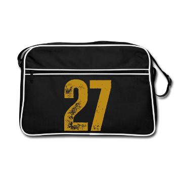 27 - Retro Tasche - Schwarz/Weiß - Vorne