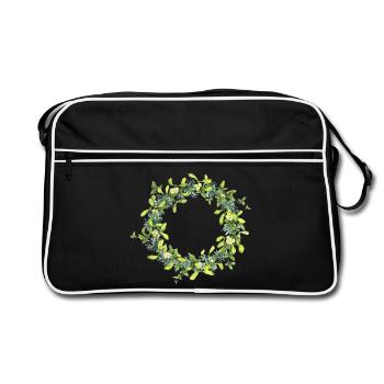 Mistelkranz - Retro Tasche - Schwarz/Weiß - Vorne