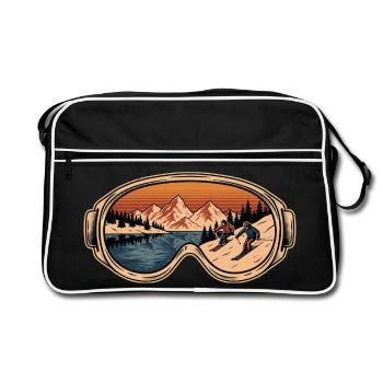 Goggles Mountain Retro Alpinski - Retro Tasche - Schwarz/Weiß - Vorne