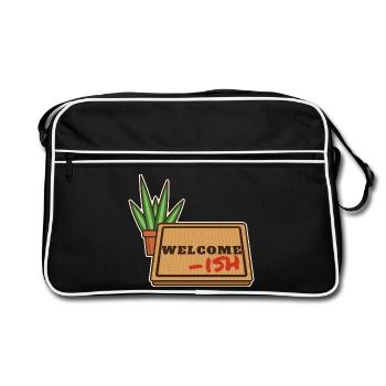 Willkommen-ish - Retro Tasche - Schwarz/Weiß - Vorne