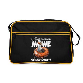Mouette coquine #lovely toons - Sac Retro - noir/or - Devant
