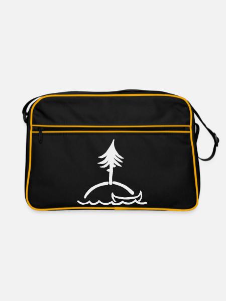 Kanu Insel See - Retro Tasche - Schwarz/Gold