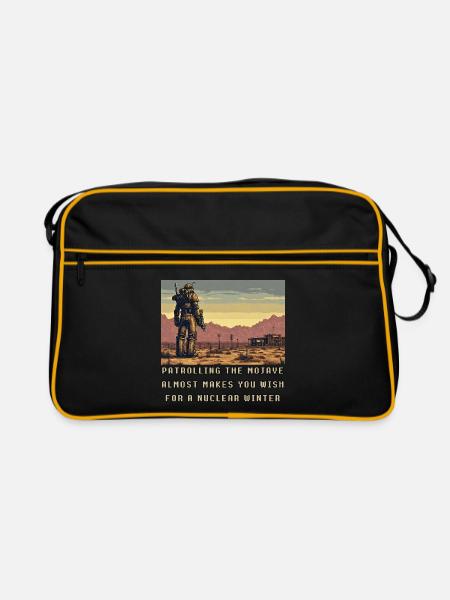 Patrouillen in der Mojave - Retro Tasche - Schwarz/Gold