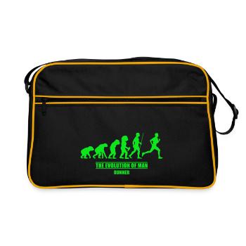 Läufer Evolution Läufer - Retro Tasche - Schwarz/Gold - Vorne