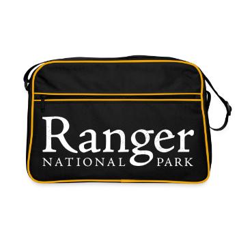 Ranger im Nationalpark – Wildhüter - Retro Tasche - Schwarz/Gold - Vorne