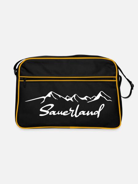 Sauerland Skyline - Retro Tasche - Schwarz/Gold