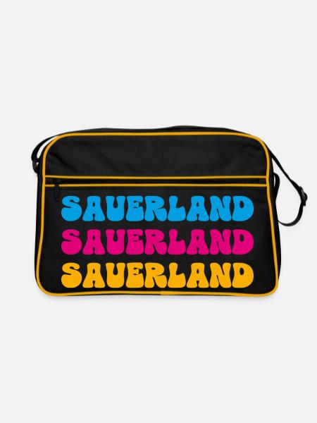 Sauerland - Retro Tasche - Schwarz/Gold