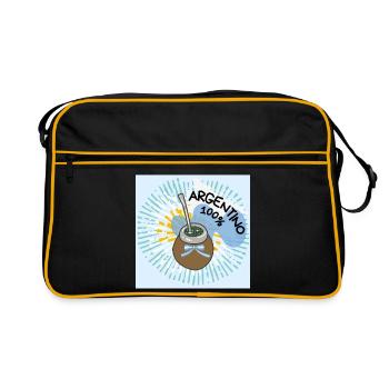 Argentinischer Kumpel. - Retro Tasche - Schwarz/Gold - Vorne