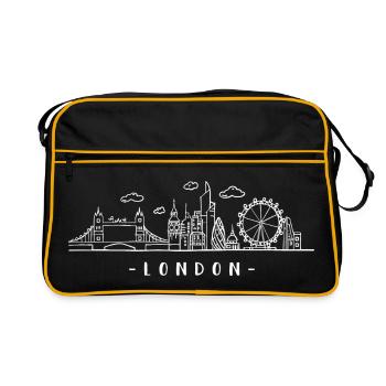 London Capital England Skyline Tower-Bridge - Retro Bag - black/gold - Front