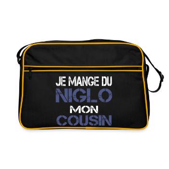 Je mange du Niglo - Sac Retro - noir/or - Devant