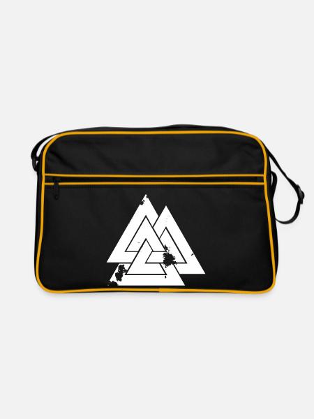 Valknut - Retro Tasche - Schwarz/Gold