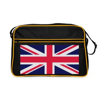 UNION JACK 2 - Retro Tasche - Schwarz/Gold - Vorne