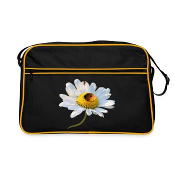Margerite Marienkäfer - Retro Tasche - Schwarz/Gold - Vorne