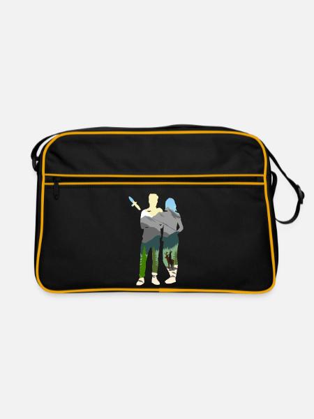 Wanderfreunde - Retro Tasche - Schwarz/Gold