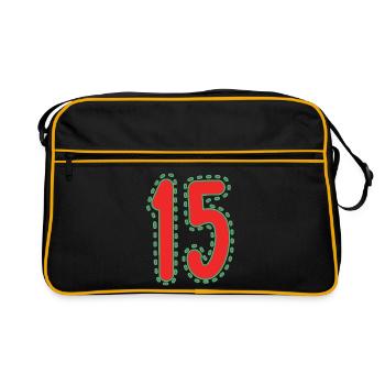 15. 15 ANS. 15e ANNIVERSAIRE. ANNIVERSAIRE 15 ANS. - Sac Retro - noir/or - Devant