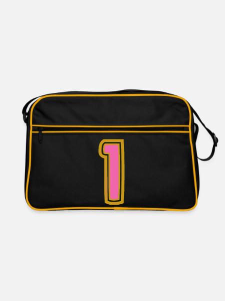 1. 1 AN. 1er ANNIVERSAIRE. ANNIVERSAIRE 1 AN - Sac Retro - noir/or