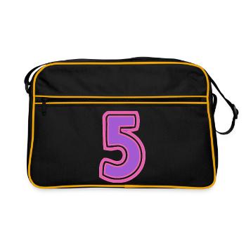 5. 5 YEARS. 5th ANNIVERSARY. 5 YEAR ANNIVERSARY - Retro Bag - black/gold - Front