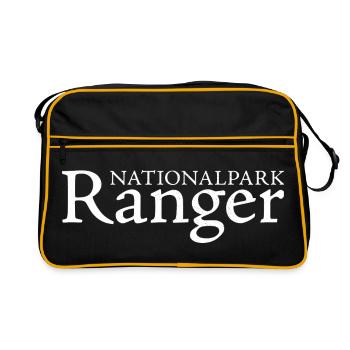 Nationalpark Ranger Service – Wildhüter - Retro Tasche - Schwarz/Gold - Vorne