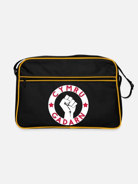 Cymru Gadarn - Retro Bag - black/gold