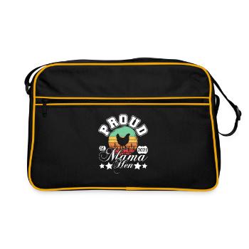 Proud Mommy Hen Retro Sun Circle - Retro Bag - black/gold - Front