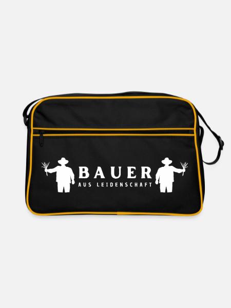 Bauer aus Leidenschaft - Retro Tasche - Schwarz/Gold
