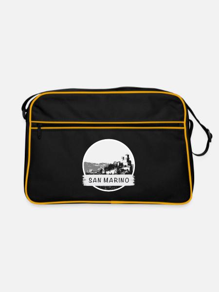 San Marino City - Retro Tasche - Schwarz/Gold