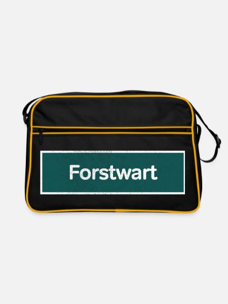 Forstwart – Forstwirtschaft & Waldarbeit - Retro Tasche - Schwarz/Gold