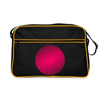 Kreis Farbig - Retro Tasche - Schwarz/Gold - Vorne