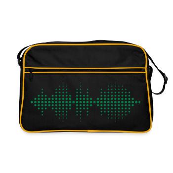 Sound Equalizer - Retro Tasche - Schwarz/Gold - Vorne