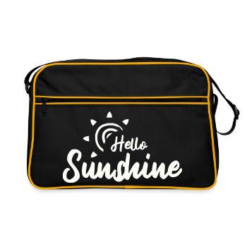 Hello Sunshine - Retro Tasche - Schwarz/Gold - Vorne