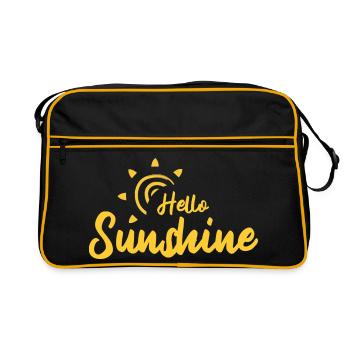 Hello Sunshine - Retro Tasche - Schwarz/Gold - Vorne