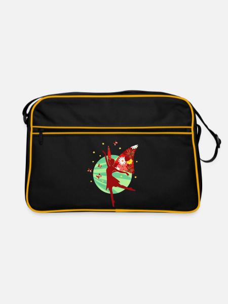 Schmetterlingsfee - Retro Tasche - Schwarz/Gold