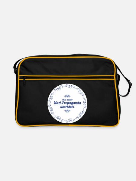 Propaganda Überkleben - Retro Tasche - Schwarz/Gold