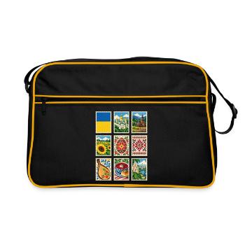 Ukraine Briefmarken - Retro Tasche - Schwarz/Gold - Vorne
