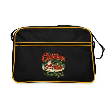 Christmas Loading Funny Santa Holiday Gaming Style - Retro Tasche - Schwarz/Gold - Vorne
