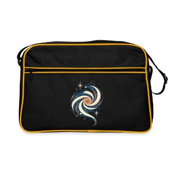 Galaxiestrom – Galaxie - Retro Tasche - Schwarz/Gold - Vorne