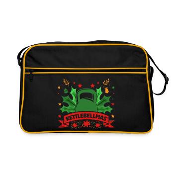 Fitness Fanatics Kettlebellmas - Retro Tasche - Schwarz/Gold - Vorne