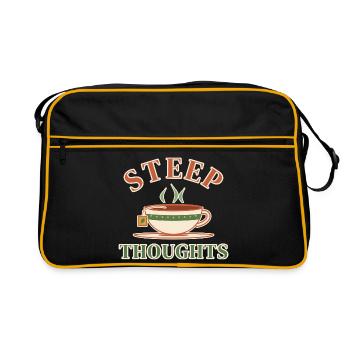 Steile Gedanken - Retro Tasche - Schwarz/Gold - Vorne