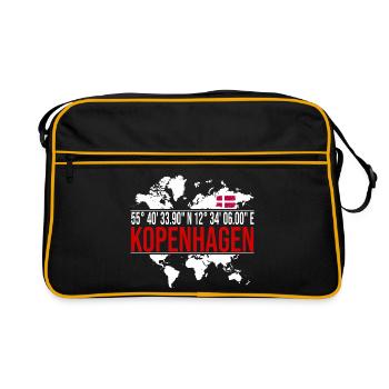 Kopenhagen - Retro Tasche - Schwarz/Gold - Vorne