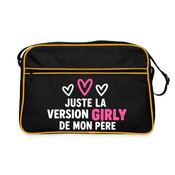 Mädchenhafte Version von My Father - Retro Tasche - Schwarz/Gold - Vorne