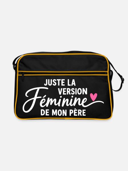 Weibliche Version meines Vaters - Retro Tasche - Schwarz/Gold