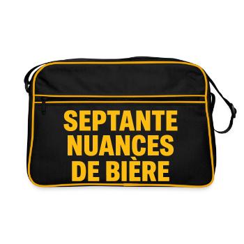 Siebzig Schattierungen Bier - Retro Tasche - Schwarz/Gold - Vorne
