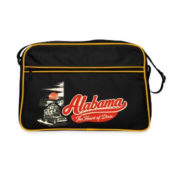 Alabama Retro Vintage Pickup Truck Heart of Dixie - Retro Tasche - Schwarz/Gold - Vorne