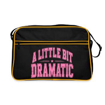 Ein wenig dramatischer Pink Schriftzug - Retro Tasche - Schwarz/Gold - Vorne