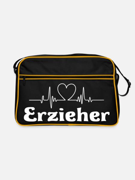 Erzieher - Retro Tasche - Schwarz/Gold
