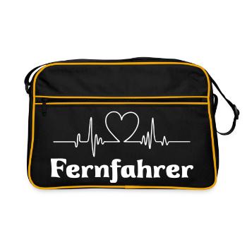 Fernfahrer - Retro Tasche - Schwarz/Gold - Vorne