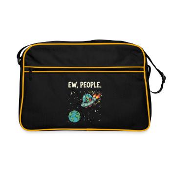 EW, People Alien UFO - Retro Tasche - Schwarz/Gold - Vorne