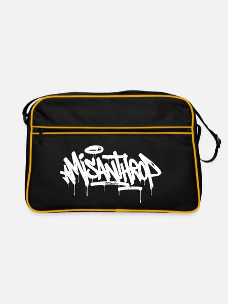 Misanthrop Rusty Style - Retro Tasche - Schwarz/Gold