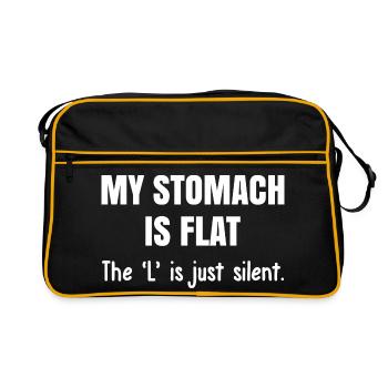 Lustiger Spruch Sarkasmus Fitness Selbstironie  - Retro Tasche - Schwarz/Gold - Vorne