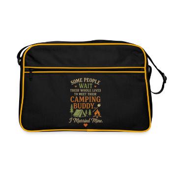 Some People Wait Their Whole Lives To Meet Their - Retro Tasche - Schwarz/Gold - Vorne